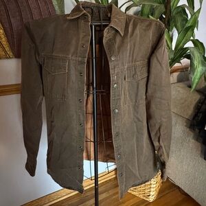 Men's Brown Button-Up Jacket